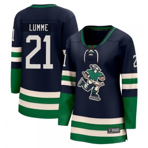 Women's Jyrki Lumme Vancouver Canucks Fanatics Branded Breakaway Navy Special Edition 2.0 Jersey