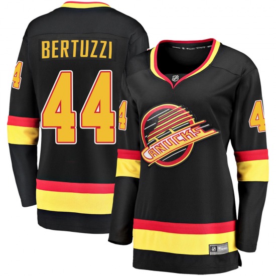 Women's Todd Bertuzzi Vancouver Canucks Fanatics Branded Premier Black Breakaway 2019/20 Flying Skate Jersey