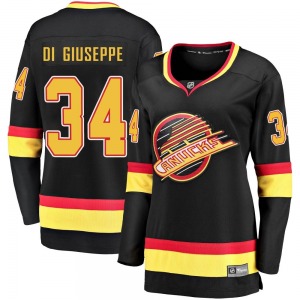 Women's Phillip Di Giuseppe Vancouver Canucks Fanatics Branded Premier Black Breakaway 2019/20 Flying Skate Jersey
