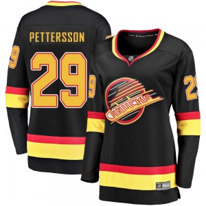 Women's Marcus Pettersson Vancouver Canucks Fanatics Branded Premier Black Breakaway 2019/20 Flying Skate Jersey