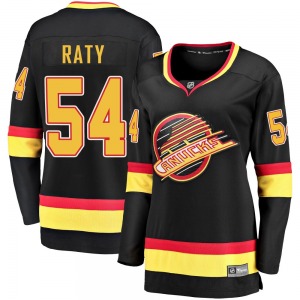 Women's Aatu Raty Vancouver Canucks Fanatics Branded Premier Black Breakaway 2019/20 Flying Skate Jersey