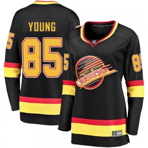 Women's Ty Young Vancouver Canucks Fanatics Branded Premier Black Breakaway 2019/20 Flying Skate Jersey
