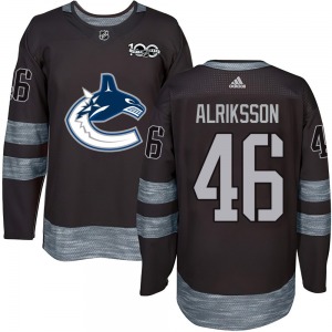 Vilmer Alriksson Vancouver Canucks Authentic Black 1917-2017 100th Anniversary Jersey