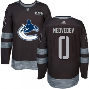 Aleksei Medvedev Vancouver Canucks Authentic Black 1917-2017 100th Anniversary Jersey