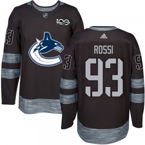 Marco Rossi Vancouver Canucks Authentic Black 1917-2017 100th Anniversary Jersey
