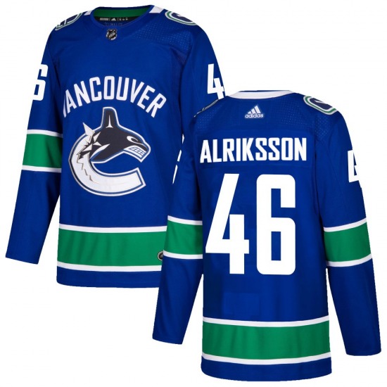 Youth Vilmer Alriksson Vancouver Canucks Adidas Authentic Blue Home Jersey