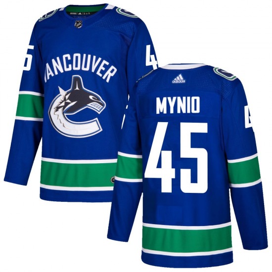 Youth Sawyer Mynio Vancouver Canucks Adidas Authentic Blue Home Jersey