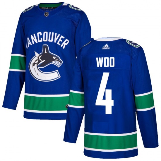 Youth Jett Woo Vancouver Canucks Adidas Authentic Blue Home Jersey