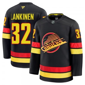 Youth Kevin Lankinen Vancouver Canucks Fanatics Premium Black Alternate Jersey