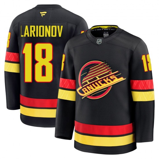 Youth Igor Larionov Vancouver Canucks Fanatics Premium Black Alternate Jersey
