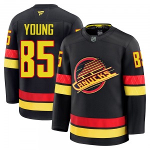 Youth Ty Young Vancouver Canucks Fanatics Premium Black Alternate Jersey