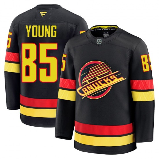 Youth Ty Young Vancouver Canucks Fanatics Premium Black Alternate Jersey