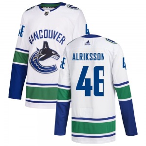 Youth Vilmer Alriksson Vancouver Canucks Adidas Authentic White Away Jersey