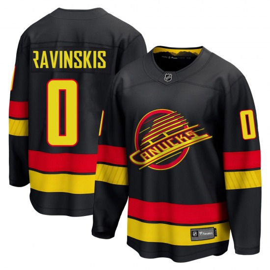 Anri Ravinskis Vancouver Canucks Fanatics Breakaway Black Alternate Jersey