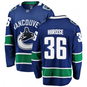 Youth Akito Hirose Vancouver Canucks Fanatics Branded Breakaway Blue Home Jersey