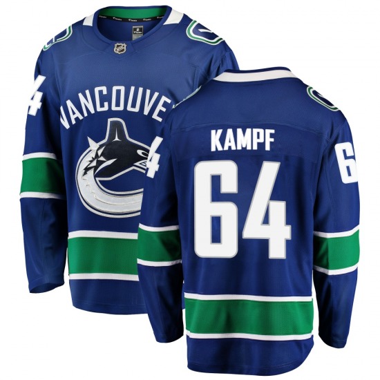 Youth David Kampf Vancouver Canucks Fanatics Branded Breakaway Blue Home Jersey