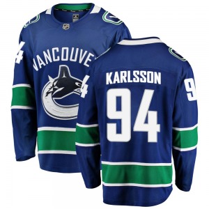 Youth Linus Karlsson Vancouver Canucks Fanatics Branded Breakaway Blue Home Jersey