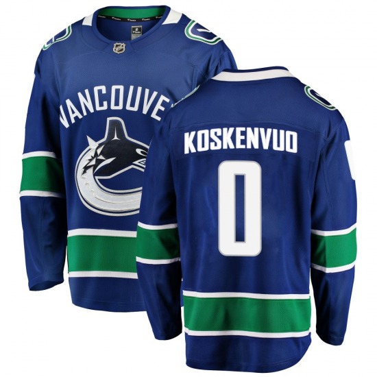 Youth Aku Koskenvuo Vancouver Canucks Fanatics Branded Breakaway Blue Home Jersey