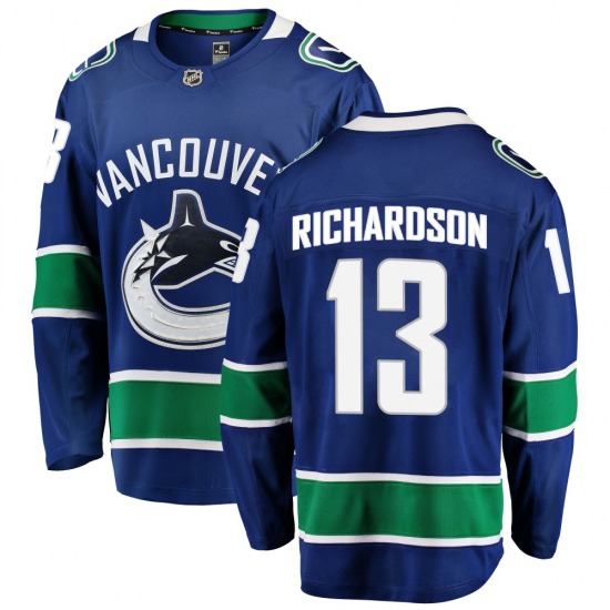 Youth Brad Richardson Vancouver Canucks Fanatics Branded Breakaway Blue Home Jersey