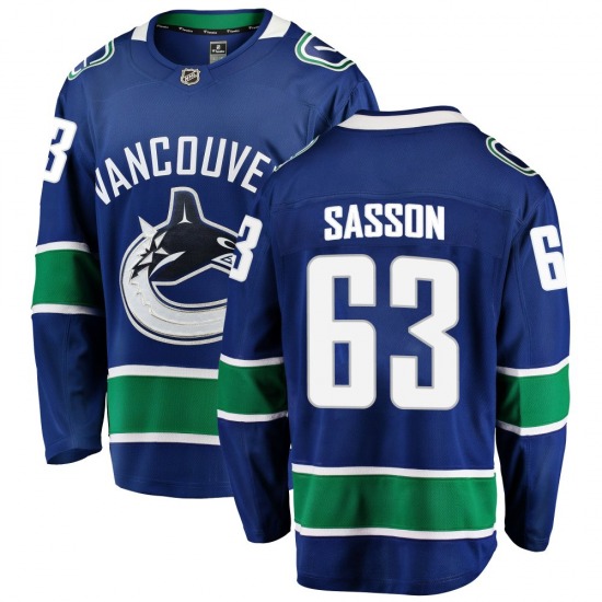Youth Max Sasson Vancouver Canucks Fanatics Branded Breakaway Blue Home Jersey