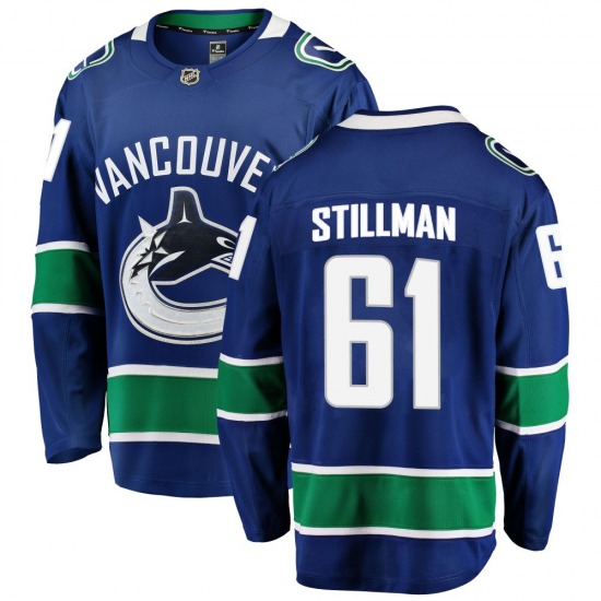 Youth Chase Stillman Vancouver Canucks Fanatics Branded Breakaway Blue Home Jersey